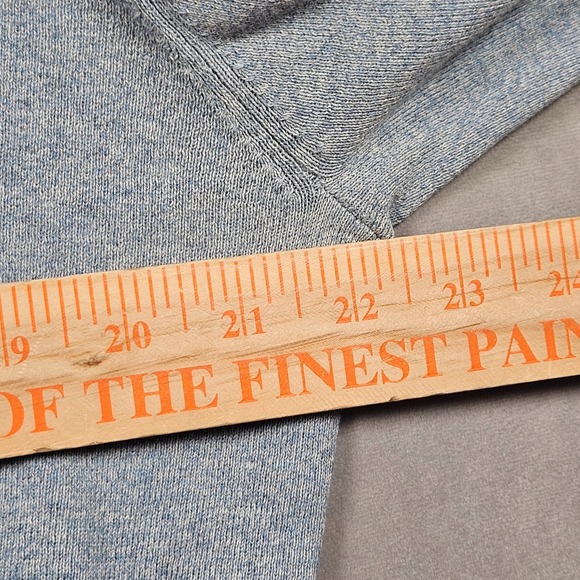 J Lindeberg Sweater Mens XL Blue Speckled Cotton V-Neck Golf Casual Preppy Logo - Picture 7 of 11